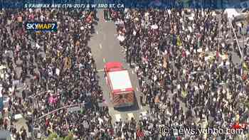 Thousands of protesters march through Fairfax district