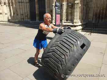 York man completes 5km tyre flipping challenge for food bank