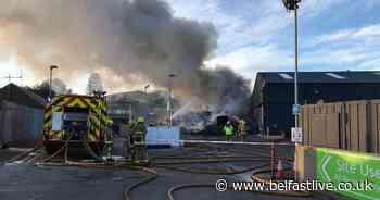 Cookstown Recycling Centre fire as NIFRS crews attend scene - Belfast Live