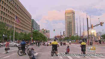 George Floyd Death: Protest Held In Baltimore’s Inner Harbor - CBS Baltimore