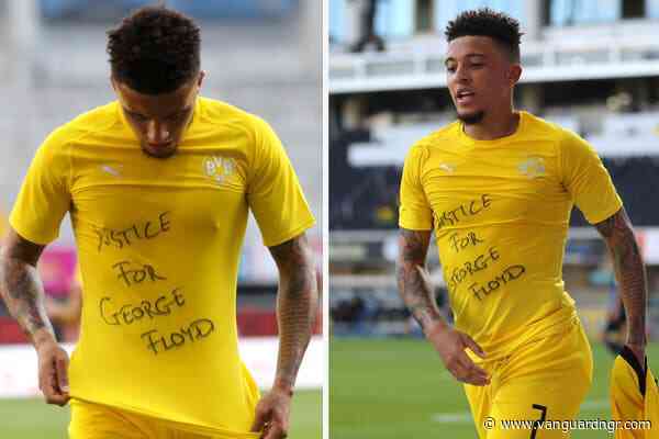Sancho grabs hat-trick, joins ‘Justice for George Floyd’ protest