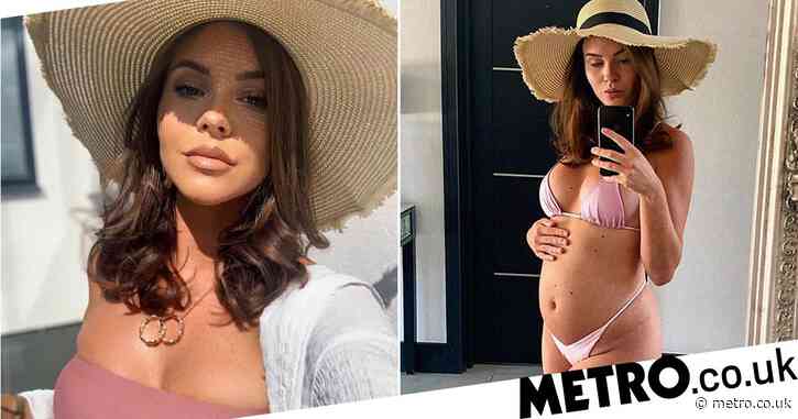Towie star Shelby Tribble jokes she’s ‘trying to be a milf’ while rocking her bikini and baby bump