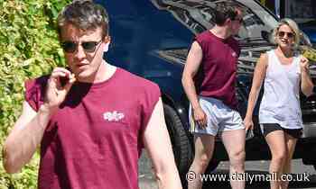 Normal People's Paul Mescal enjoys a sunny stroll with co-star India Mullen