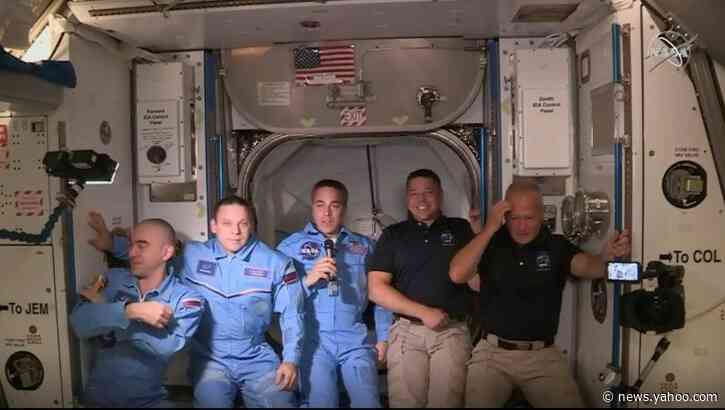 US astronauts enter space station in milestone mission