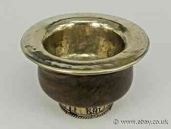 Tibetan silver & wood bowl prayer bowl