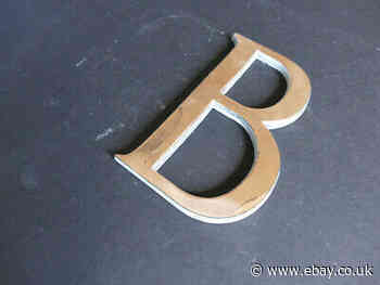 Amazing vintage bronze shop letter B - 6"- circa 1930s - polished fascia