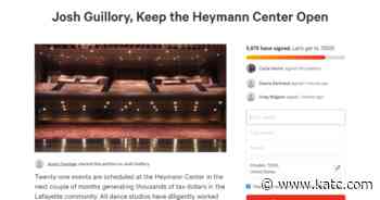 Arts community calls on Mayor-President Guillory to keep Heymann Center open - KATC Lafayette News