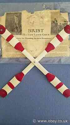 Rare 1902 Antique Aviation Boomerang "Brist" Lawn Game w/ Original Instructions