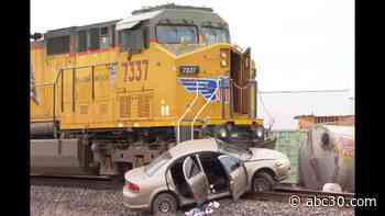 Driver killed after trains hits car in Fresno County