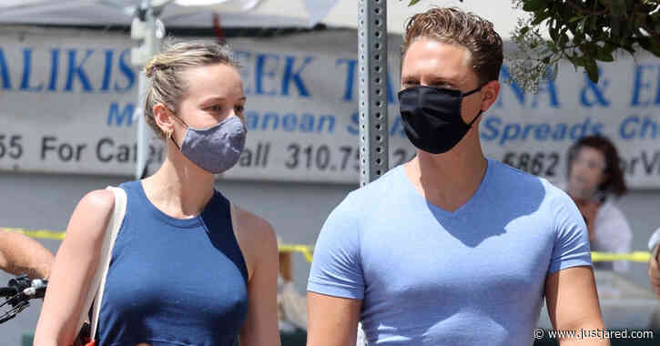 Brie Larson & Boyfriend Elijah Allan-Blitz Color Coordinate for Trip to Farmer's Market