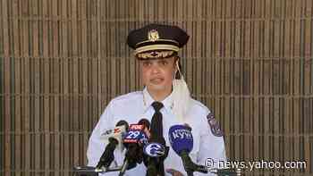 Philadelphia Police Commissioner Danielle Outlaw speaks to the violence in the city following Saturday's protest