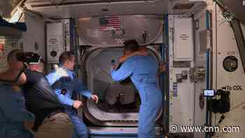 Watch US astronauts welcomed aboard