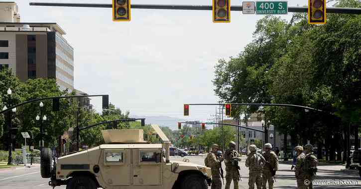 Salt Lake City police and National Guard block area where protest turned violent as curfew lifts