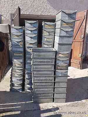 Set Of 5 Drawers Industrial Stacking Tray Factory Metal Design Boxing