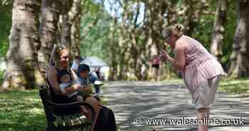 The moment family and friends reunite after lockdown easing in Wales