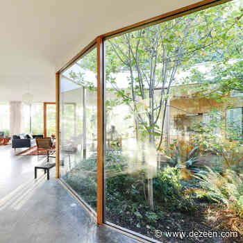 Faceted glazed courtyard pierces Oregon house by No Architecture - Dezeen