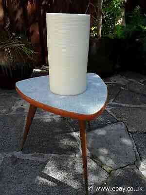 Vintage cylinder lampshade plastic ribbed faux spun fibreglass mid century