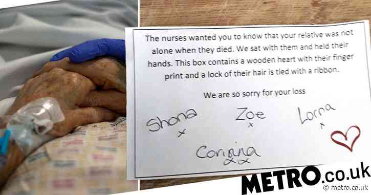 Nurses leave woman note saying her mother was ‘not alone when she died’