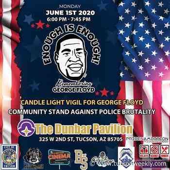Candlelight Vigil for George Floyd 6 P.M. Tonight at The Dunbar Pavilion