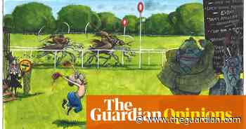 Martin Rowson on the return of horse racing and parliament — cartoon