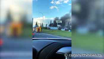 Fire burning in southeast Calgary
