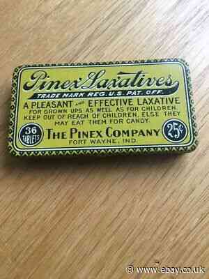 1930s Pinex Laxative Tin, Ft. Wayne, IN Vintage