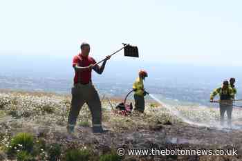 Youths start camp fire close to moorland ­— where firefighters spent the weekend tackling wildfires