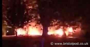 Residents evacuated and road closed after 'deliberate fire started'