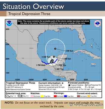 Tropical Depression Three strengthening, moving to central Gulf by weekend