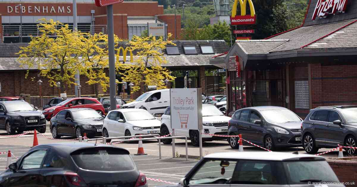 Hundreds join huge queues at McDonald's as drive-thru reopens at Metrocentre