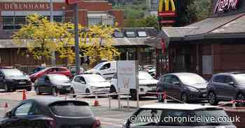 Hundreds join huge queues at McDonald's as drive-thru reopens at Metrocentre