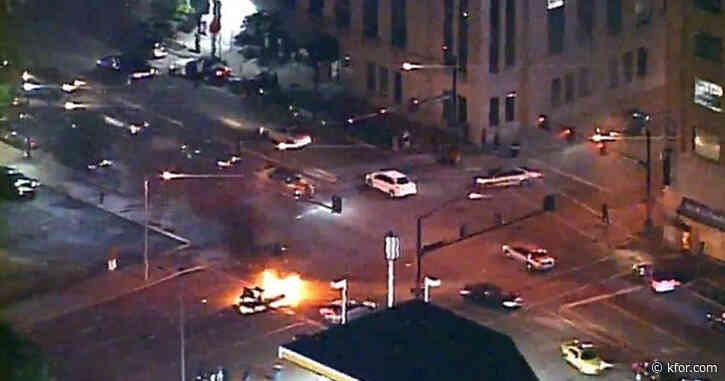 Four officers shot in St. Louis amid night of violent protests