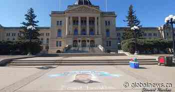 Solidarity rally at Saskatchewan legislative building supporting fight against racism