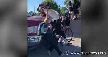 Video shows truck plowing into group of Oklahoma protesters