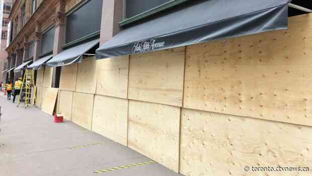 Some downtown Toronto businesses boarded up as riots continue in United States