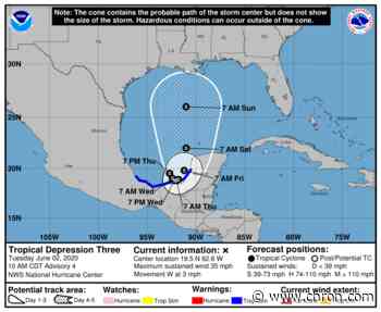 Tropical depression in Gulf upgraded; Tropical Storm Cristobal confirmed