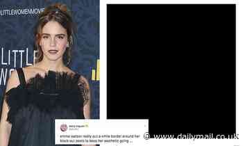 Emma Watson is accused of prioritising her Instagram aesthetic over Black Lives Matter post