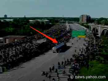 Truck driver who sped into a crowd of protesters on a highway in Minneapolis released from jail without charges