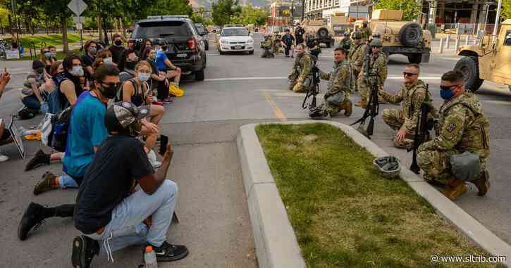 Protesters march again through downtown Salt Lake City, as mayor and police chief meet with community leaders