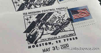 SpaceX Crew Dragon docking depicted on new Houston postmark - collectSPACE.com