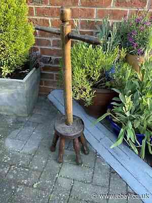 Antique Wooden Washing Dolly Peg, Quirky Toilet Roll Holder.