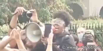 Amber Riley Sings Beyonce's 'Freedom' at Protest