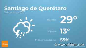Previsión meteorológica: El tiempo hoy en Santiago de Querétaro, 3 de junio - Infobae.com