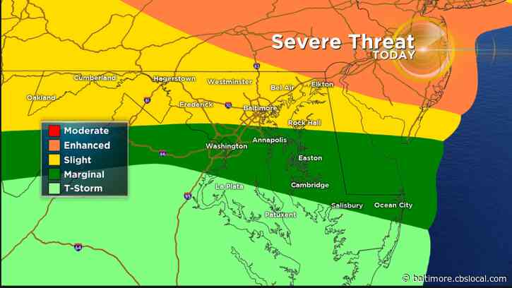 Maryland Weather: Heat & Humidity Set Stage For A Possibility Of Severe Thunderstorms