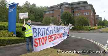 British Airways workers protest against airline's plan to slash jobs and pay