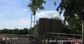 Huge wooden barriers put up at Blackweir Bridge after people keep climbing it