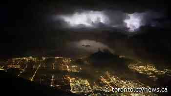 Passenger captures video of massive lightning storm that forced WestJet flight to divert