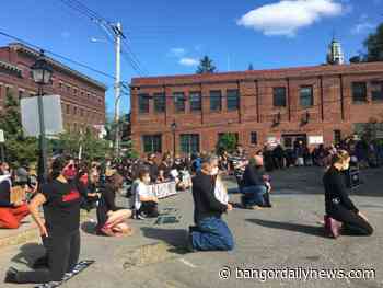 Tensions flicker when protestors block Belfast intersection at anti-racism rally - Bangor Daily News