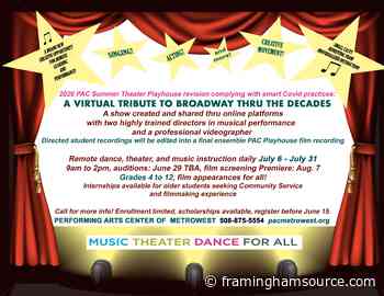 Performing Arts Center of MetroWest Announces Summer Theatre Program - framinghamsource.com