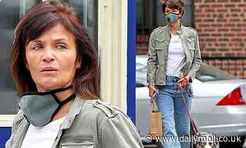 Helena Christensen, 51, shows off makeup free complexion as she steps out in NYC for an errands run